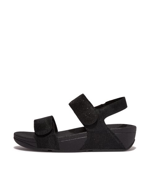 Lulu Shimmerlux zwarte verstelbare slingbacksandalen