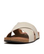 Tongs en cuir Iqushion gris argile