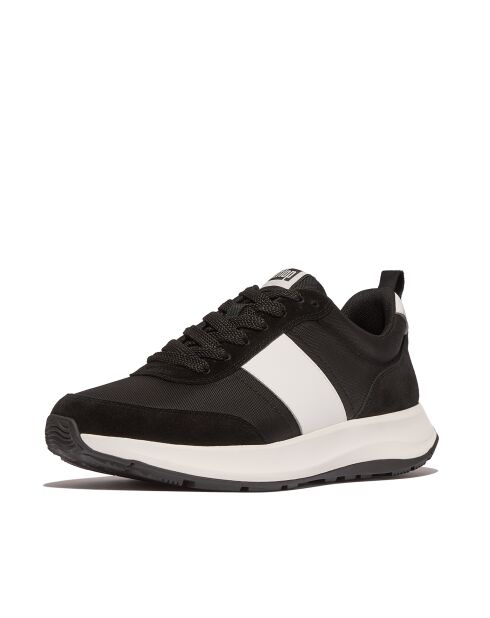 Baskets F-Mode Flow multi-matières noir / blanc