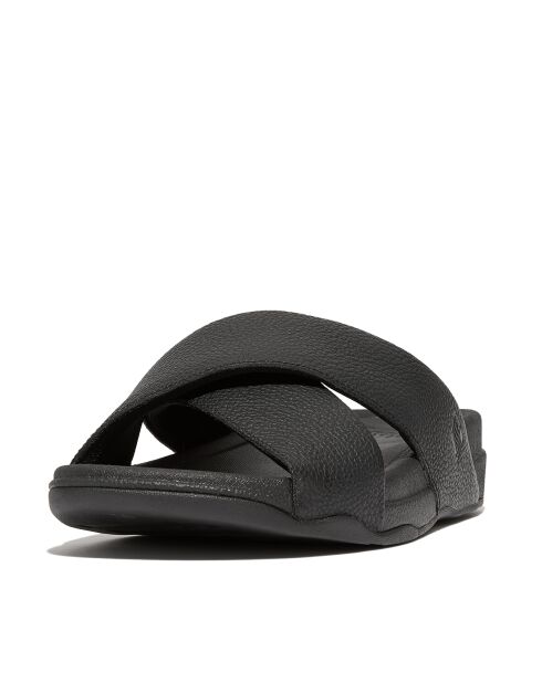 Mules en cuir grainé Surfer noires