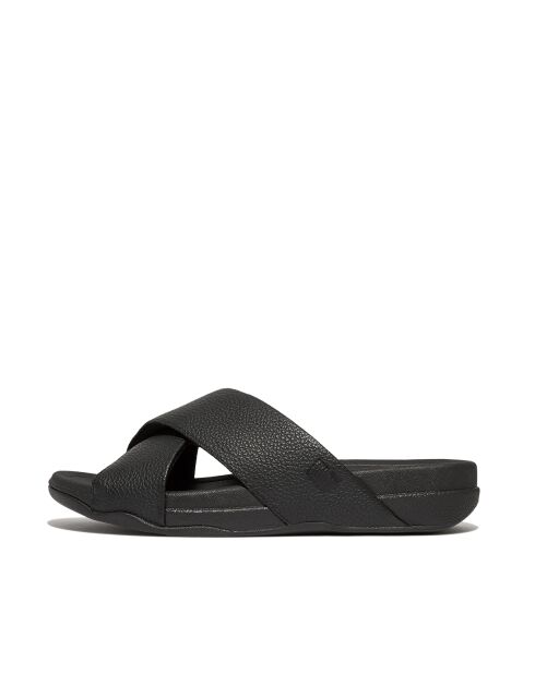 Mules en cuir grainé Surfer noires