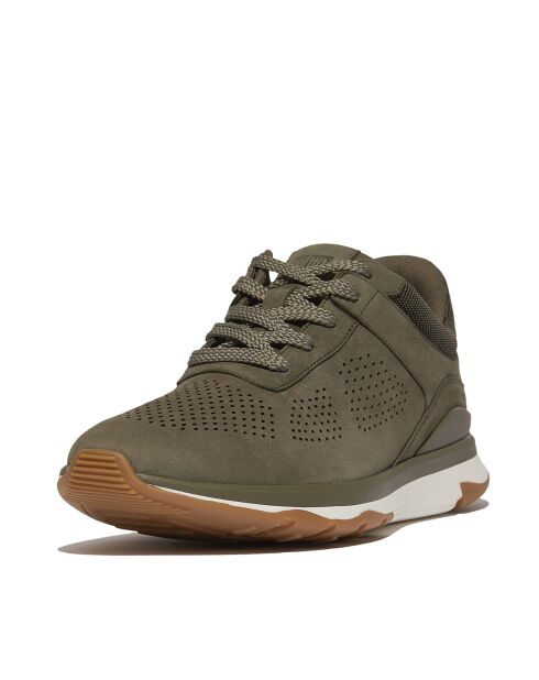Baskets Vitamin FFX en nubuck olive foncé / crème