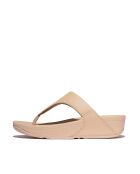 Tongs Lulu en cuir beige