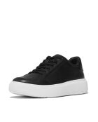 Sneakers en cuir à paillettes noires