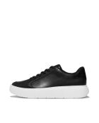 Sneakers en cuir à paillettes noires
