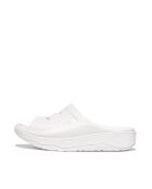 Claquettes Relieff en caoutchouc ton sur ton blanches
