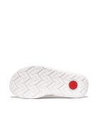Claquettes Relieff en caoutchouc ton sur ton blanches
