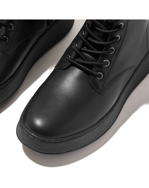 Bottes à lacet en cuir F-Mode noires