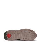 Baskets F-Mode Flow en cuir blanc / vert safari