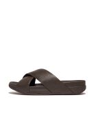 Mules en cuir grainé Surfer chocolat