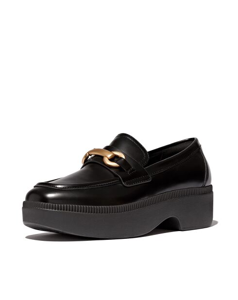 Mocassins F-Luma Chunky-Snaffle en cuir noirs