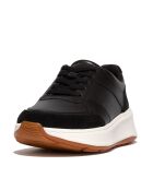 Sneakers plateforme en cuir /en daim F-Mode noires