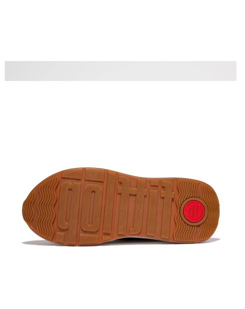 Sneakers plateforme en cuir /en daim F-Mode noires