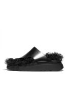 Mules en cuir ajouré Gen-FF x Roksanda noires