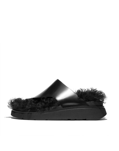 Mules en cuir ajouré Gen-FF x Roksanda noires
