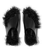Mules en cuir ajouré Gen-FF x Roksanda noires
