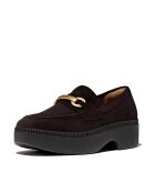 Mocassins demi-compensés F-Luma Chunky-Snaffle en daim chocolat