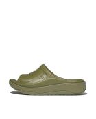 Claquettes Relieff en caoutchouc ton sur ton vertes