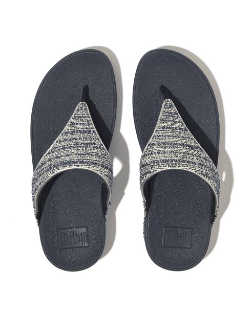 Tongs Lulu Shimmerweave Toe-Post bleu marine