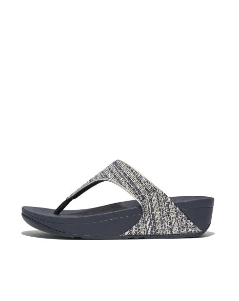 Tongs Lulu Shimmerweave Toe-Post bleu marine