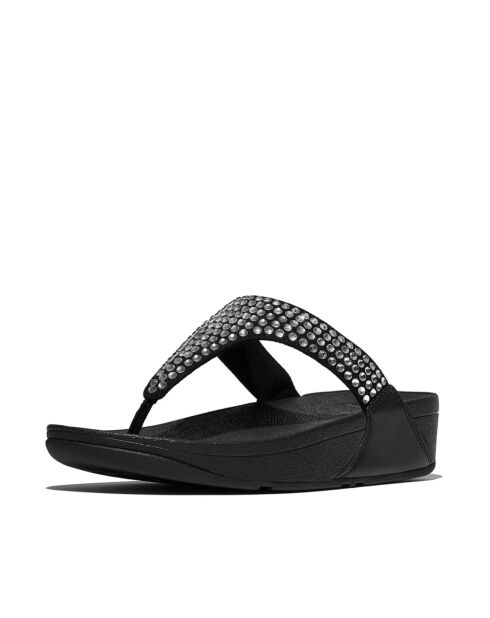 Tongs Lulu Maxi-Crystal noires