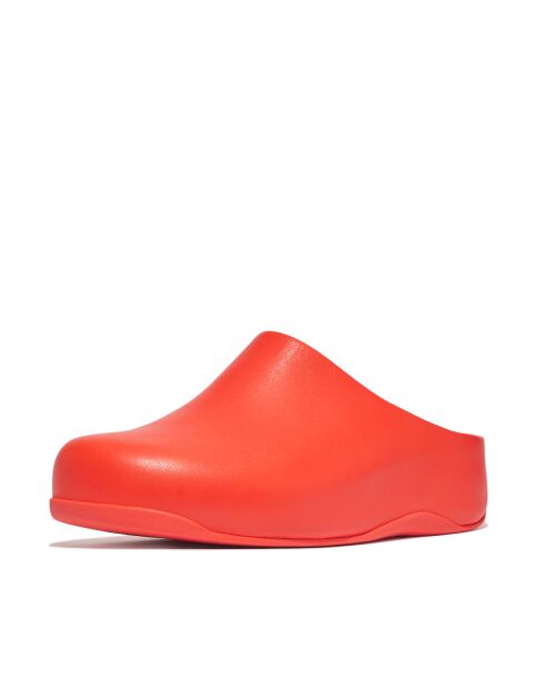 Sabots Shuv x Roksanda en cuir mandarine / bleu