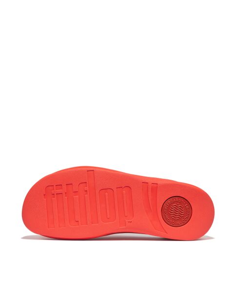 Sabots Shuv x Roksanda en cuir mandarine / bleu