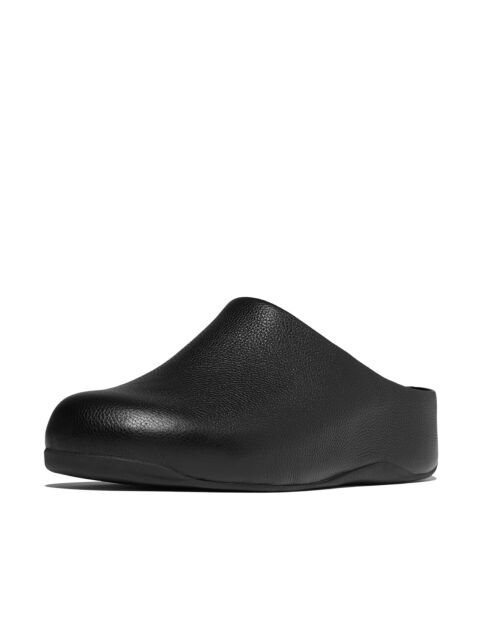 Sabots en cuir foulonné Shuv noires
