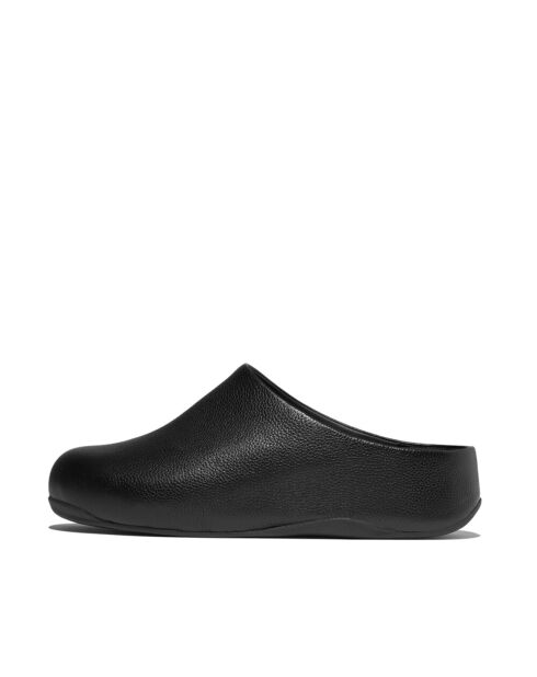 Sabots en cuir foulonné Shuv noires