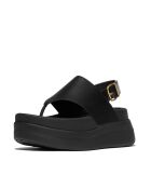Sneakers en cuir F-Mode Stack avec bride arrière noires