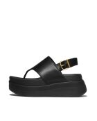 Sneakers en cuir F-Mode Stack avec bride arrière noires