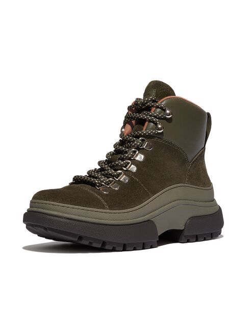 Bottines à lacets Wylder en daim olive foncé