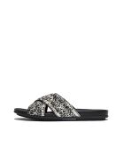 Mules tressées Gracie noir / ivoire