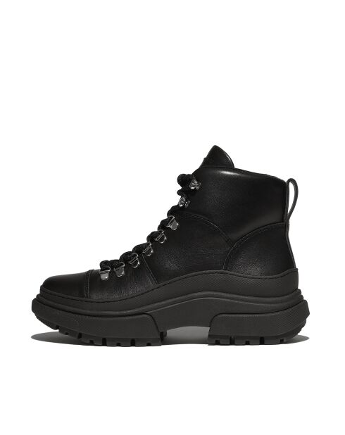 Bottines Wylder à lacets en cuir noires