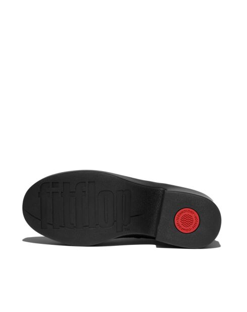 Bottes plateformes en daim à talons noires