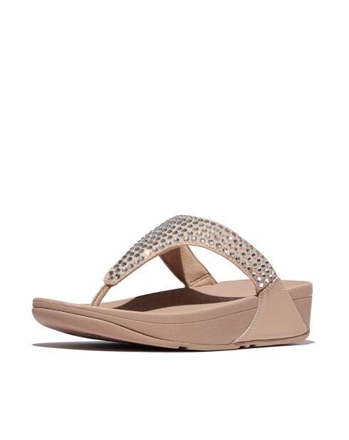 Tongs Lulu Maxi-Crystal beige classique