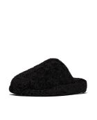 Chaussons Iqushion enveloppantes effet peluche noirs