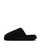 Chaussons Iqushion enveloppantes effet peluche noirs