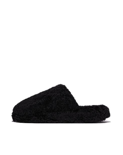 Chaussons Iqushion enveloppantes effet peluche noirs
