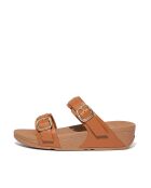 Mules en cuir réglables Lulu beige clair