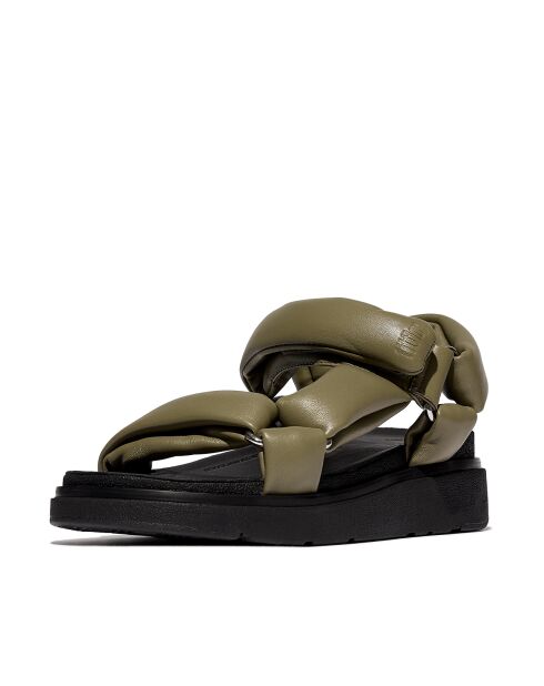 Sandales à bride arrière en cuir souple Gen-FF vertes