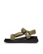 Sandales à bride arrière en cuir souple Gen-FF vertes