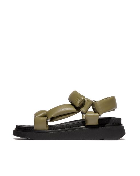 Sandales à bride arrière en cuir souple Gen-FF vertes