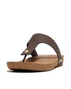 Tongs en cuir Iqushion chocolat