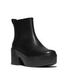 Bottes plateformes en cuir à talons noires