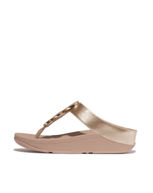 Tongs Halo Bead-Circle beige métallisé