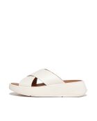 Mules plateforme en cuir F-Mode crèmes