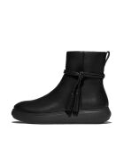 Demi-bottes en cuir IQ-Comff à pompon noires