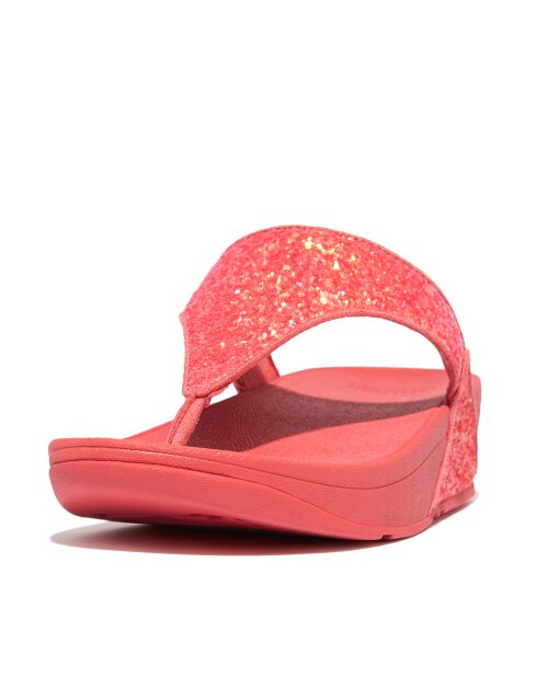Tongs pailletées Lulu corail rosé