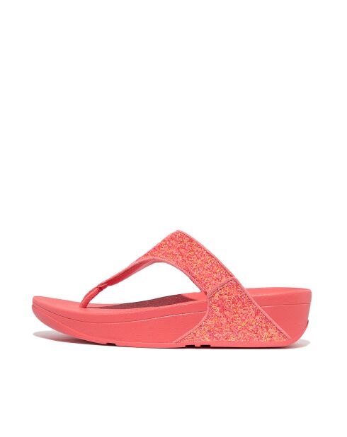 Tongs pailletées Lulu corail rosé